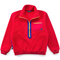 1988 Patagonia Synchilla Half-Zip Fleece Sweater, Red & Cobalt (M)