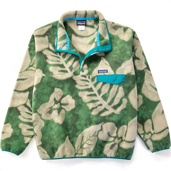 2015 Patagonia Printed Synchilla Snap-T, Spice Garden: Green (L)