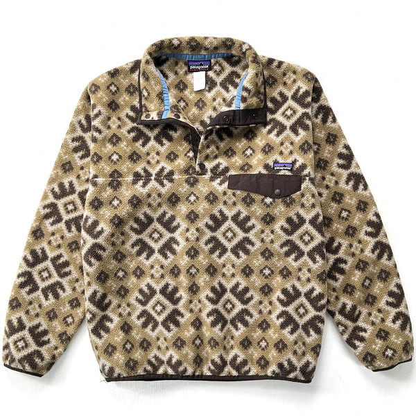 2013 Patagonia Printed Synchilla Snap-T, Aurora: Retro Khaki (M)