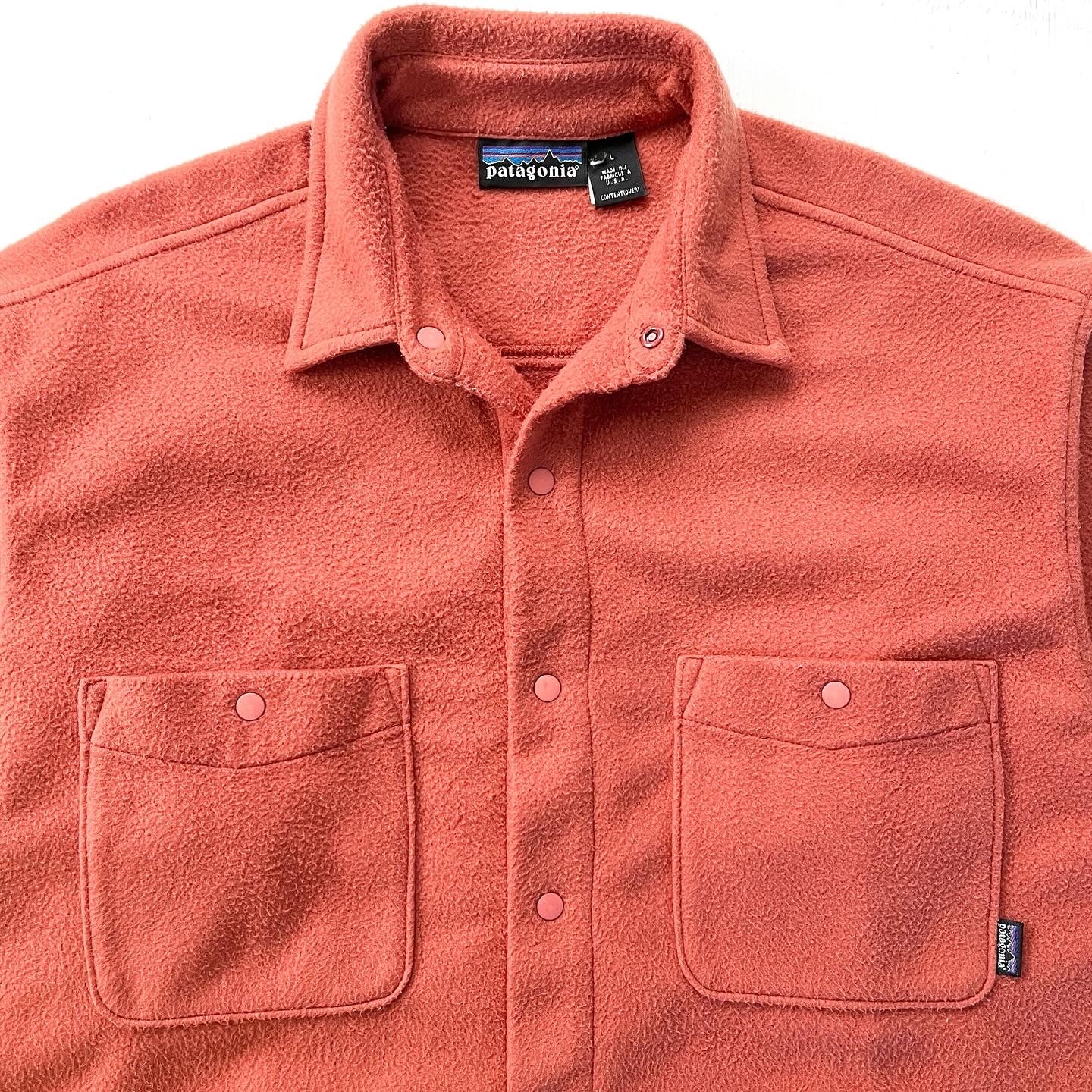 1995 Patagonia Made In The U.S.A. Synchilla Shirt, Copper (L/XL)