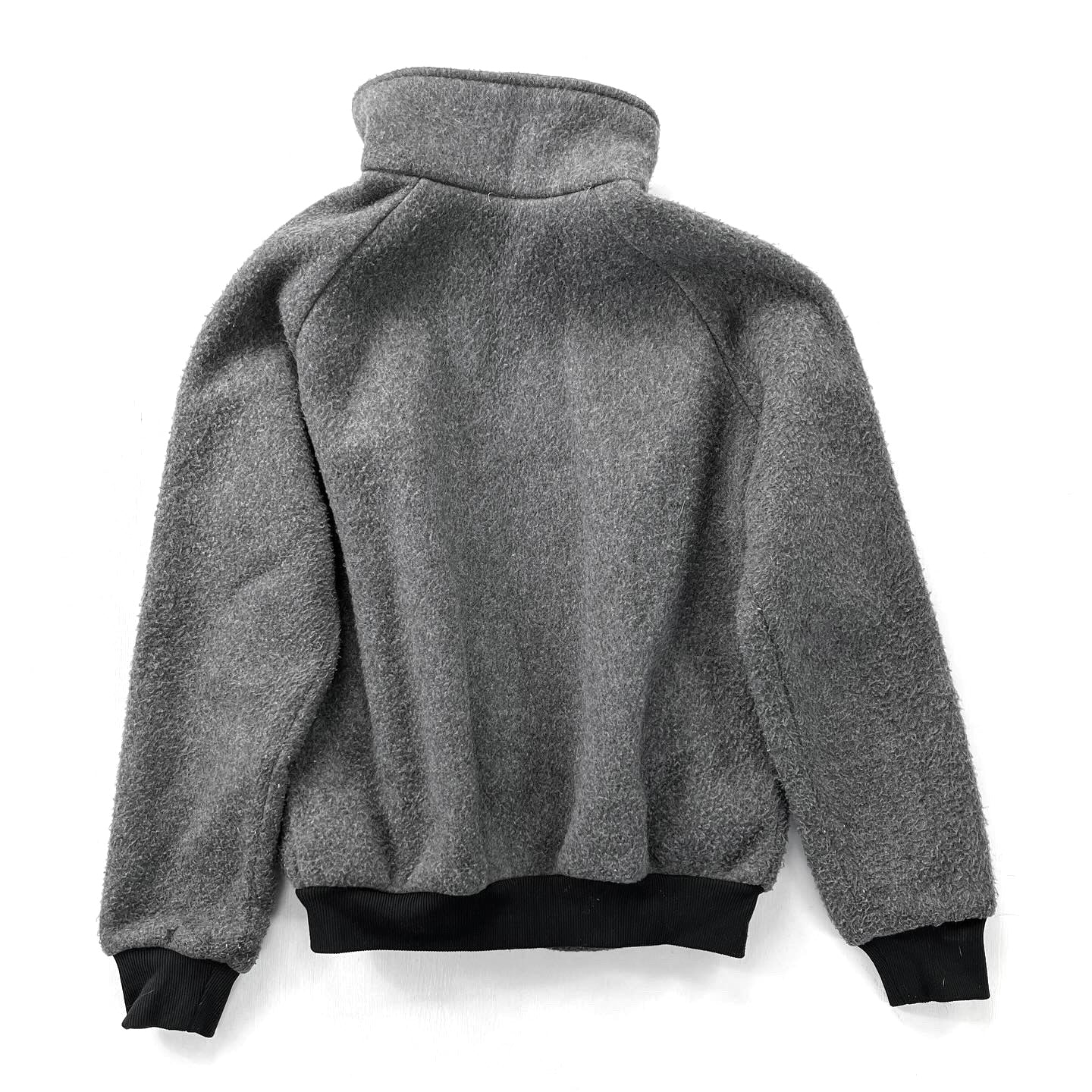 1980s REI Heavyweight Full-Zip Fleece Jacket, Charcoal Grey (M)