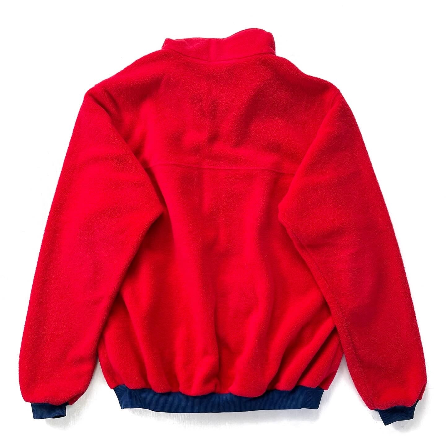 1985 Patagonia Bunting Full-Zip Fleece Jacket, Red & Navy (L)