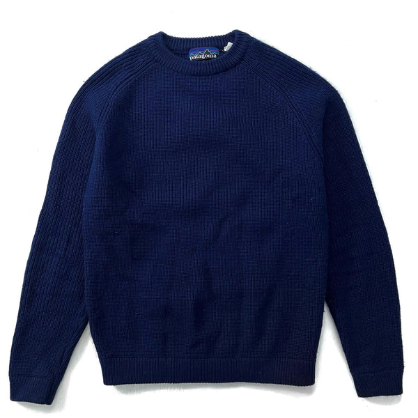 1982 Patagonia Chamonix Wool Guide Sweater, Navy (S/M)