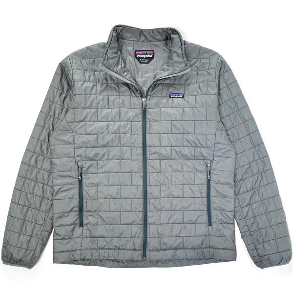 2017 Patagonia Nano Puff Full-Zip Insulated Jacket, Stone Grey (XL)