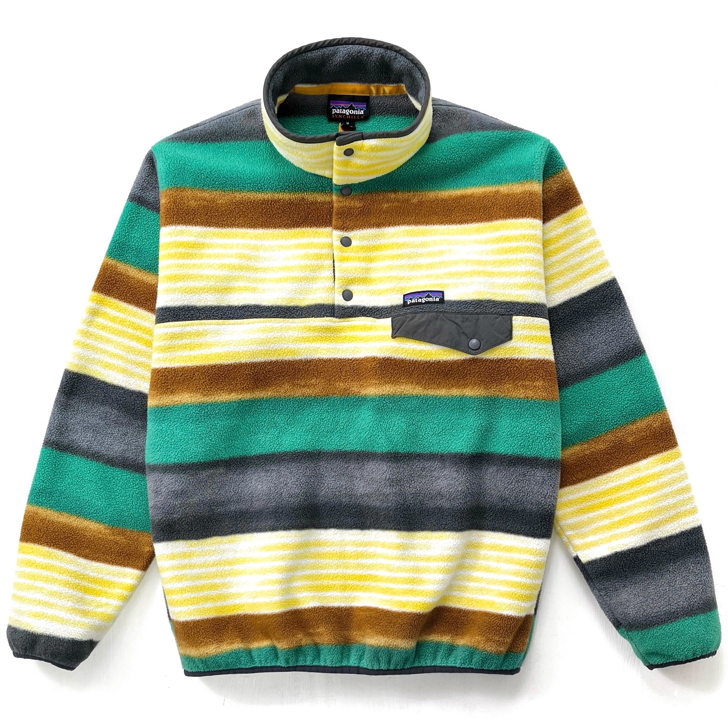 2016 Patagonia Printed Synchilla Snap-T, Painted Fitz Stripe (M)