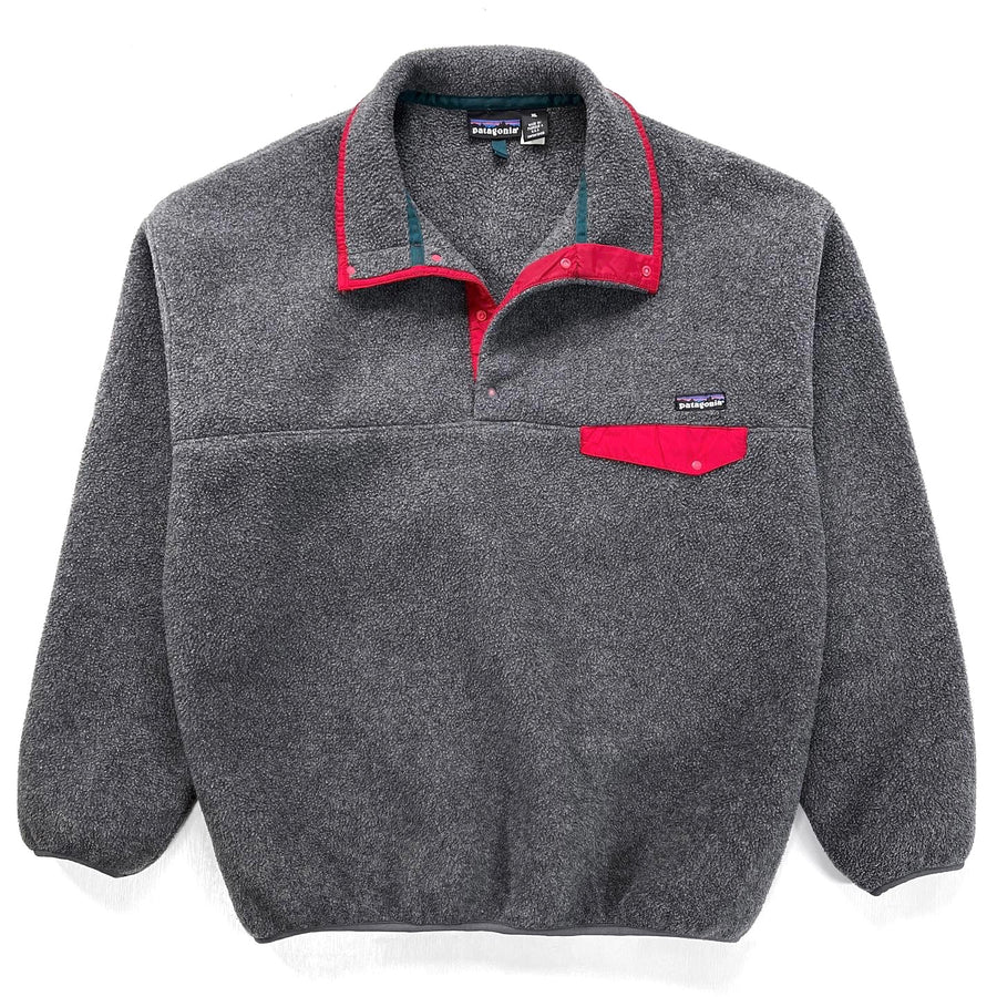 1993 Patagonia Made In The U.S.A.  Synchilla Snap-T, Charcoal (XL)