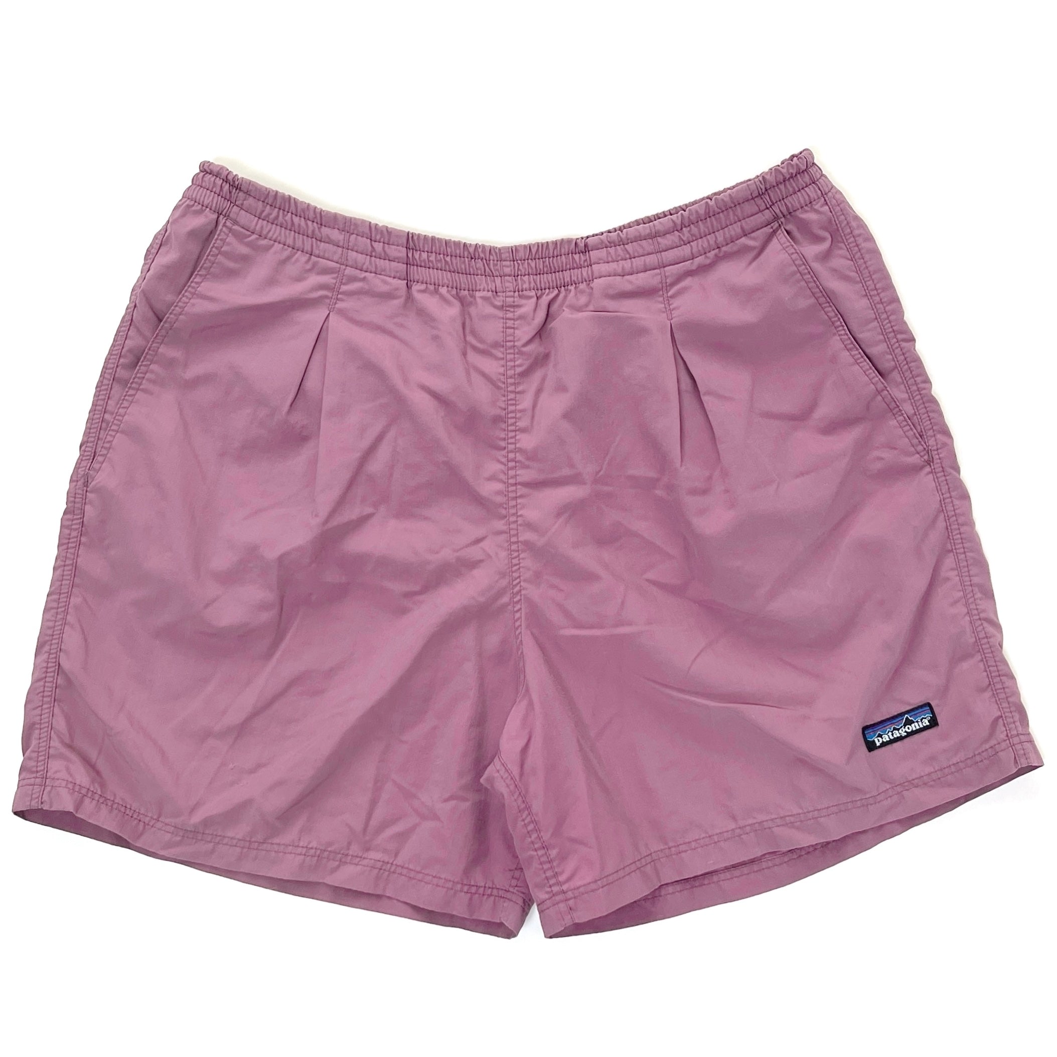 2005 Patagonia Mens 5” Printed Nylon Baggies Shorts, Leaf Print