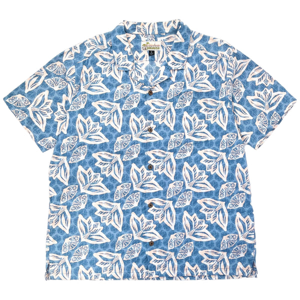 2020 Patagonia Limited Edition Pataloha Shirt, Hawaiian Cotton: Berlin Blue (XL)
