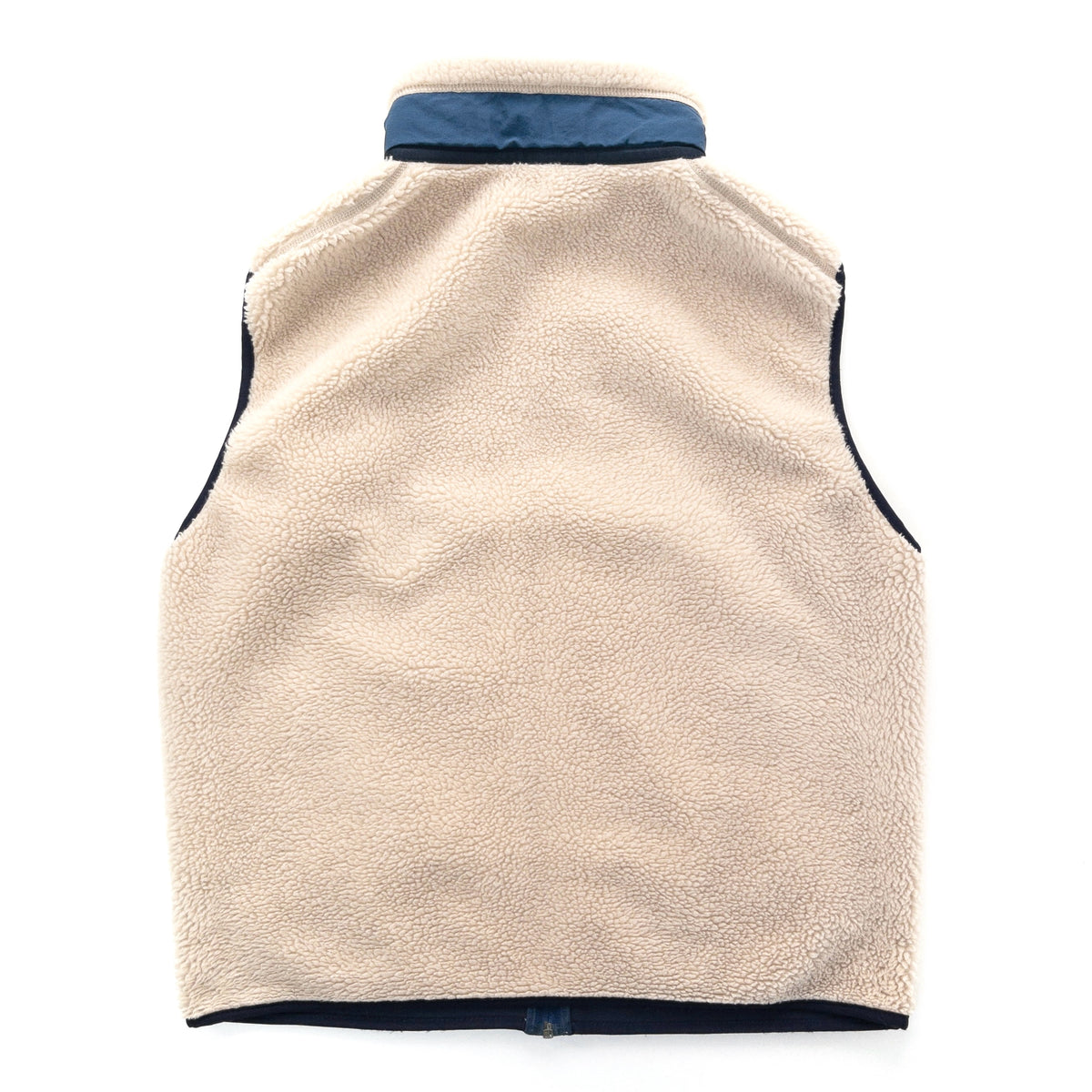 1996 Patagonia Made In The U.S.A. Retro-X Fleece Vest, Natural & Storm Blue (L)