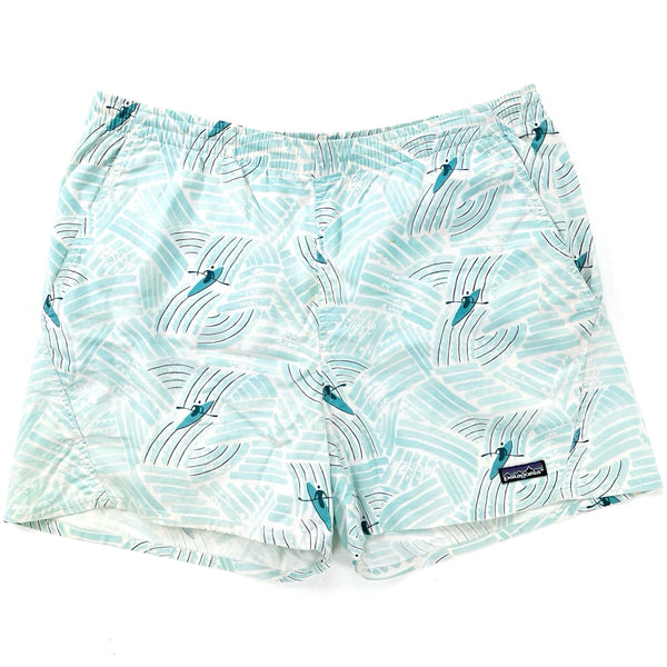1990 Patagonia 4” Printed Cotton Baggies Shorts, Paddlers (M)