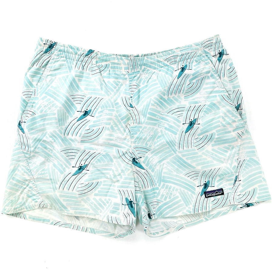 1990 Patagonia 4” Printed Cotton Baggies Shorts, Paddlers (M)