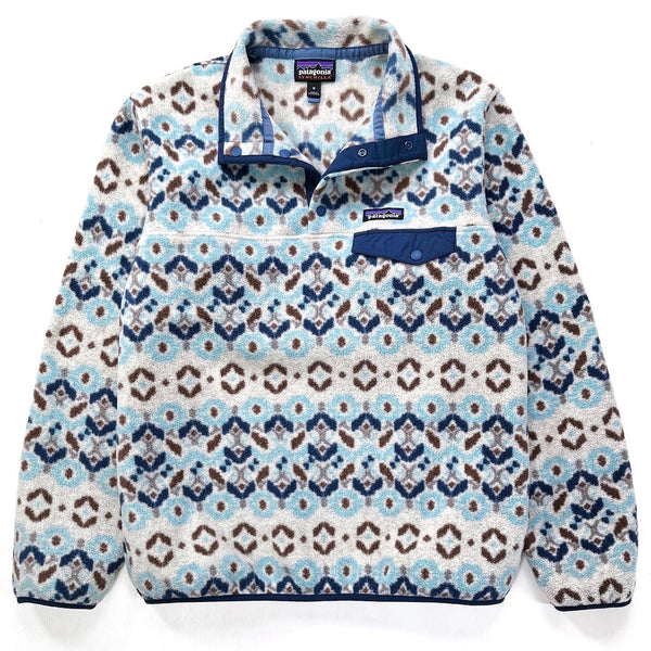 2019 Patagonia Womens Printed Synchilla Snap-T, Tundra Cluster (M)