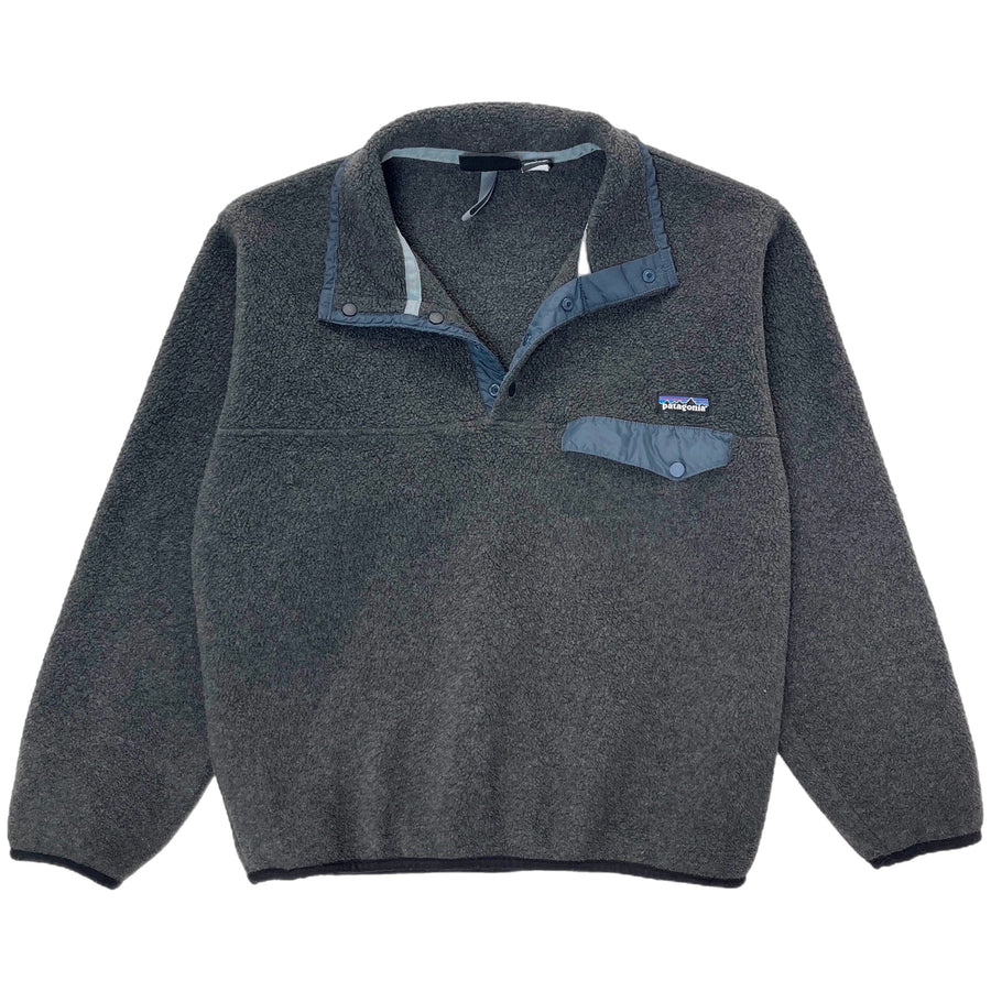 1995 Patagonia Synchilla Snap-T Fleece Pullover, Charcoal Heather (S)
