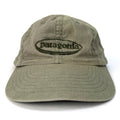1997 Patagonia Made In The U.S.A. Oval Logo Cotton Canvas Cap, Faded Olive (M)