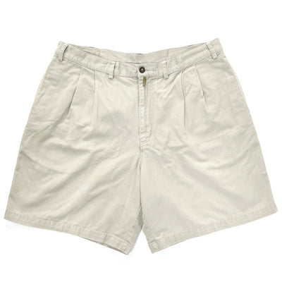 1998 Patagonia Mens 8.5” Pleated Cotton Field Shorts, Light Tan (40)