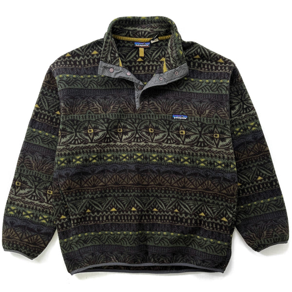 1998 Patagonia Printed Synchilla Snap-T, Tradewinds: Eucalyptus (L)
