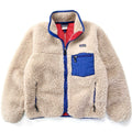 2004 Patagonia “Deep Pile” Classic Retro Cardigan, Natural & Fire (S)