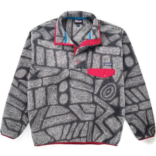 2015 Patagonia Printed Synchilla Snap-T, Shale: Forge Grey (XL)