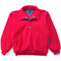 1990 Patagonia Made In The U.S.A. Collared Synchilla Sweater, Lobster Red (S)