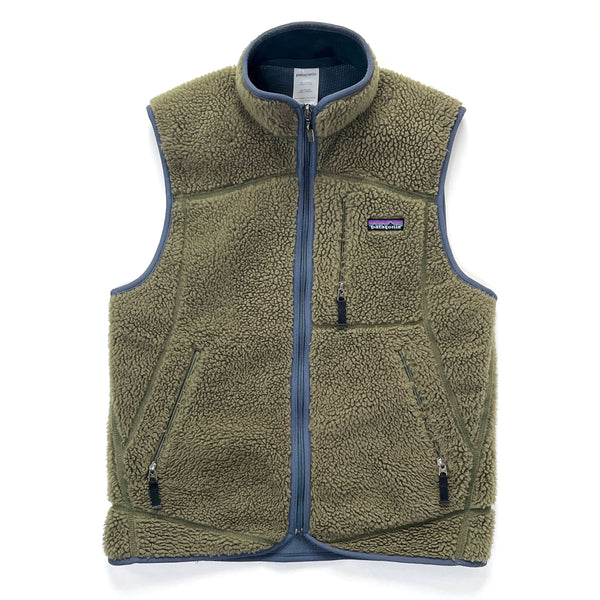 2007 Patagonia Lost Arrow Retro Pile Fleece Vest, Dark Sage Green (S)