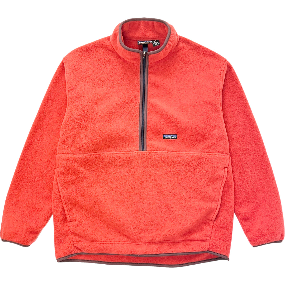 1999 Patagonia Synchilla Marsupial Half-Zip Fleece Pullover, Coral (XL)