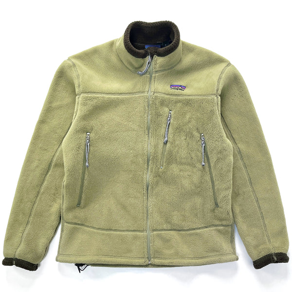 2001 Patagonia Made In The U.S.A. R4 Fleece Full-Zip Jacket, Weathered Green (M)
