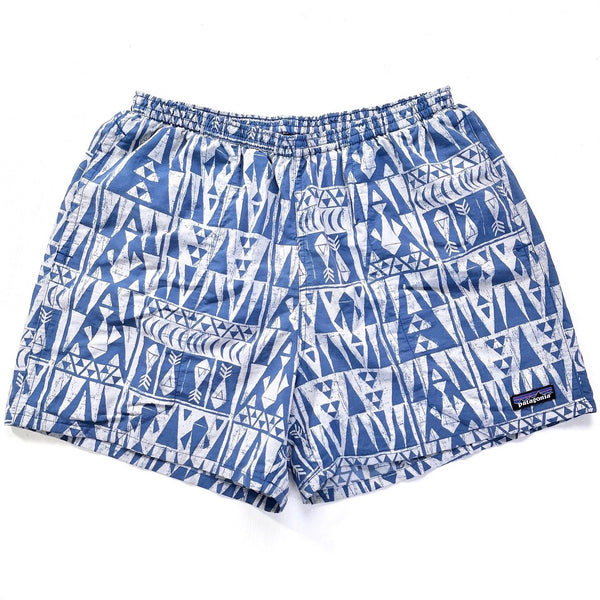 2017 Patagonia Mens 5” Printed Baggies Shorts, Tribal Geo: Blue (M)