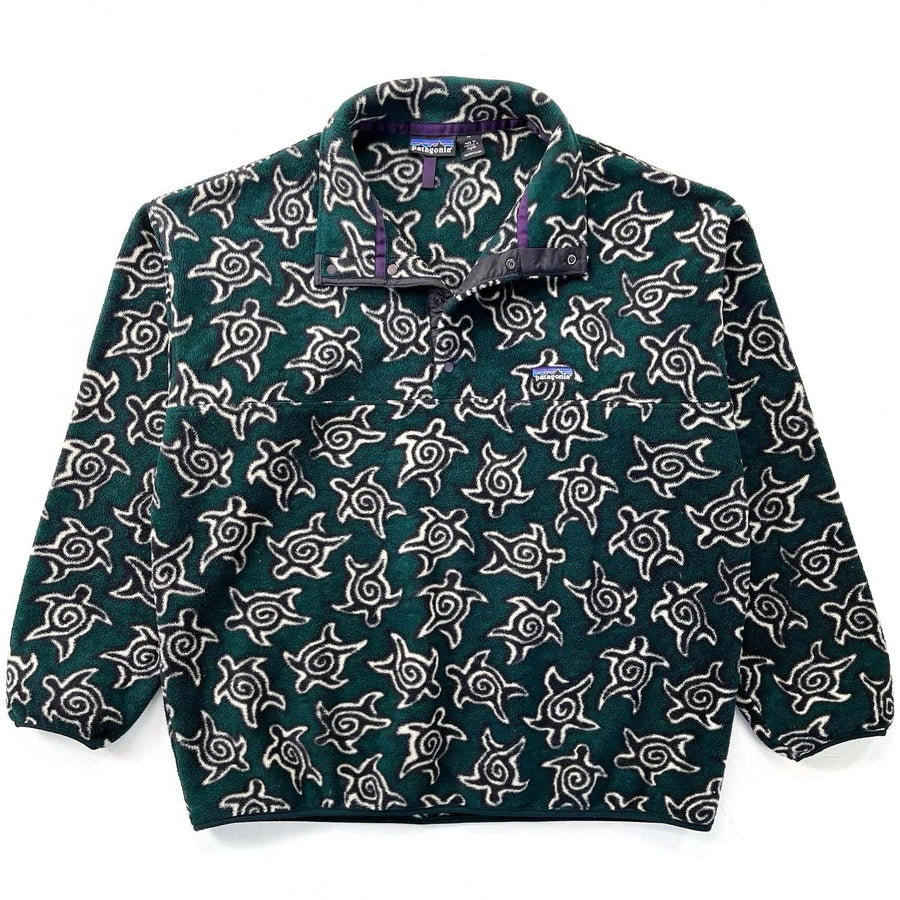 1995 Patagonia Printed Synchilla Snap-T, Zen Turtle: Hunter (XL)