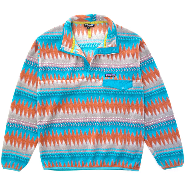 2017 Patagonia Printed Synchilla Snap-T, Laughing Waters: Filter Blue (M)