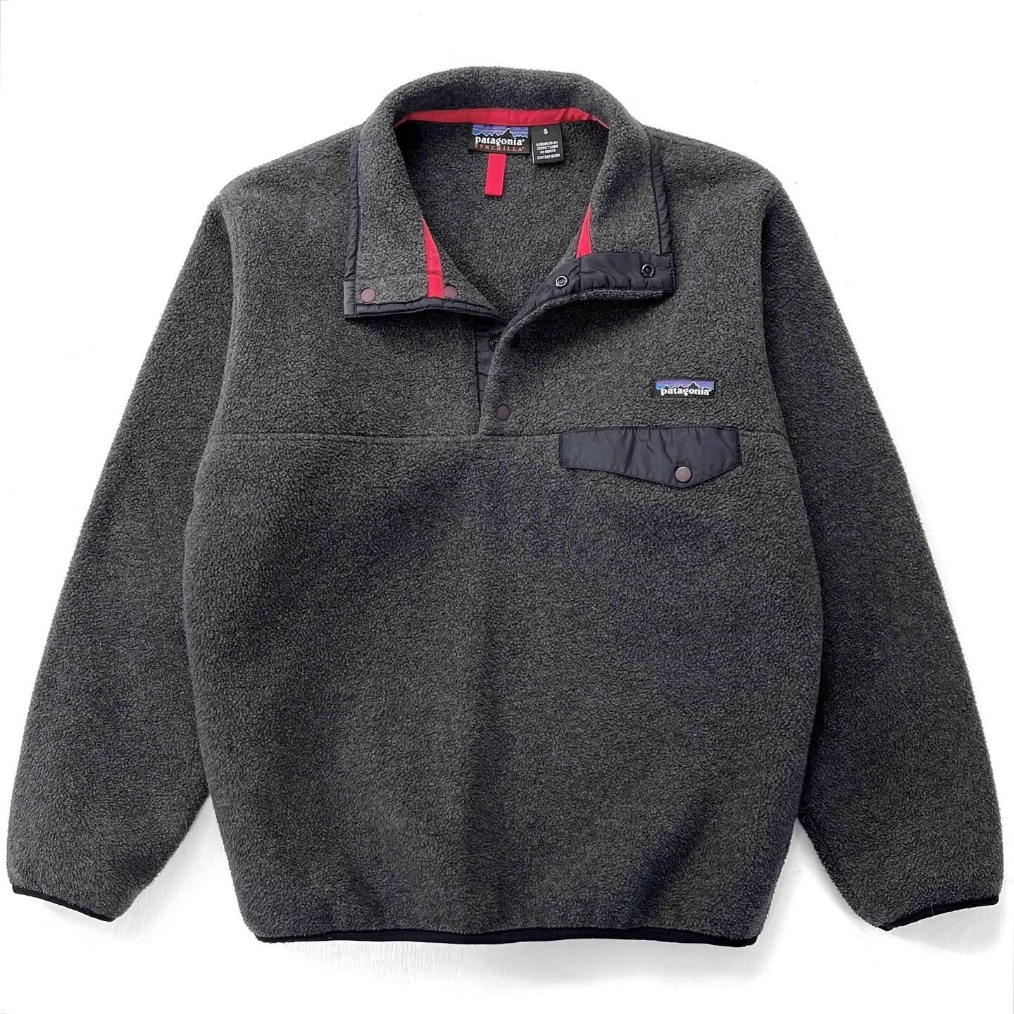 2000 Patagonia Synchilla Snap-T Fleece Pullover, Charcoal Grey (S)