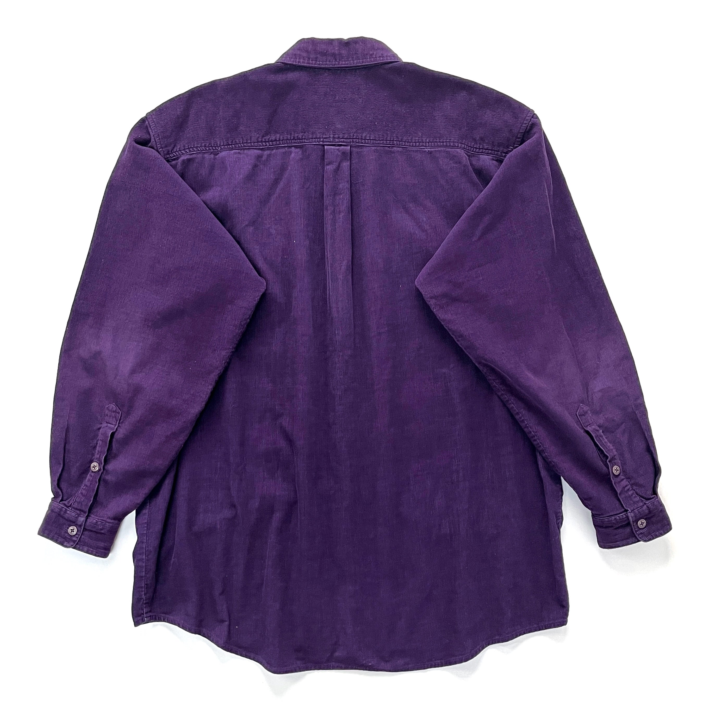 1995 Patagonia Corduroy Button-Down Overshirt, Eggplant Purple (L