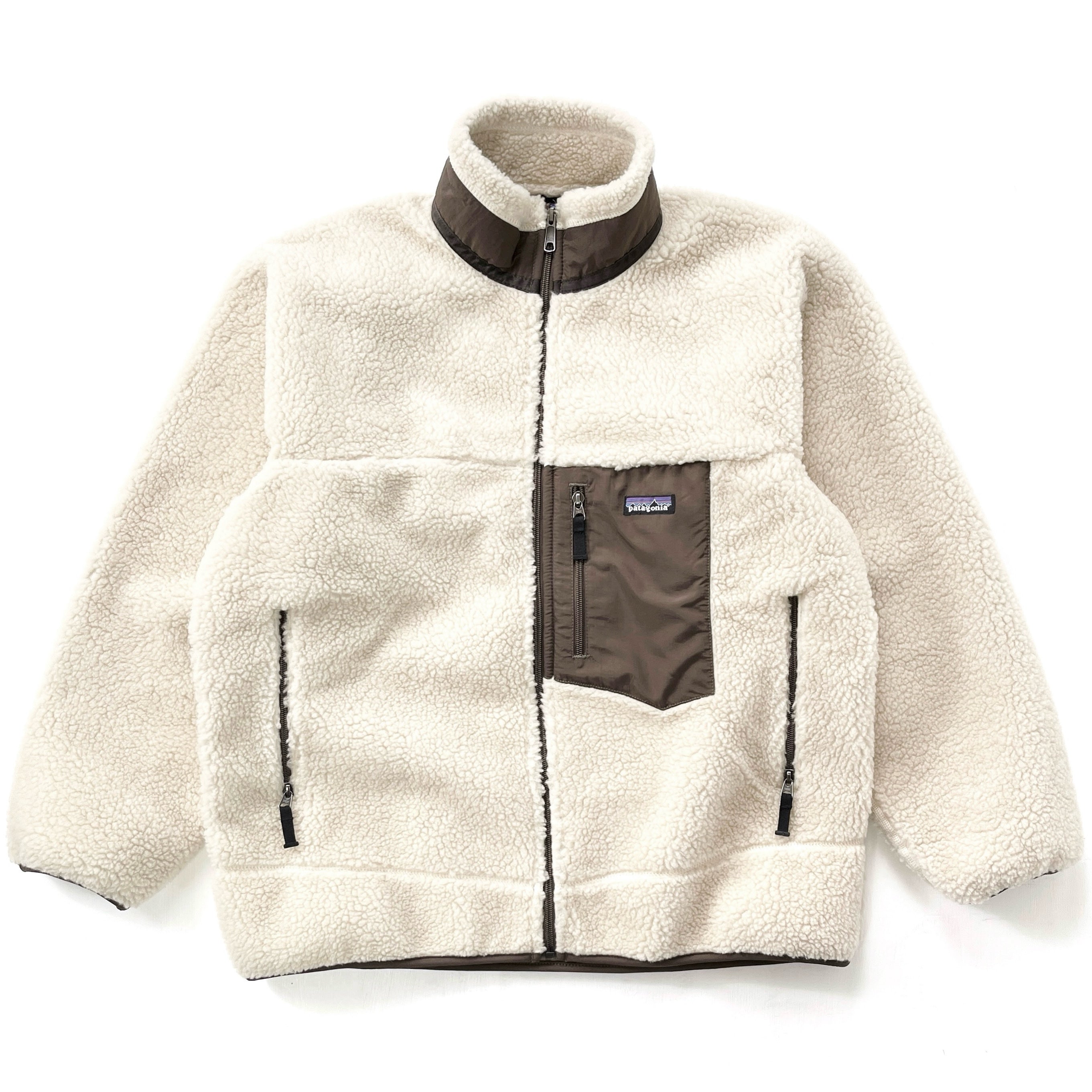 2008 Patagonia Classic Retro-X Fleece Jacket, Natural & Mushroom (L)