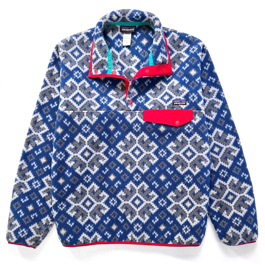 2013 Patagonia Printed Synchilla Snap-T, Aurora: Channel Blue (S)