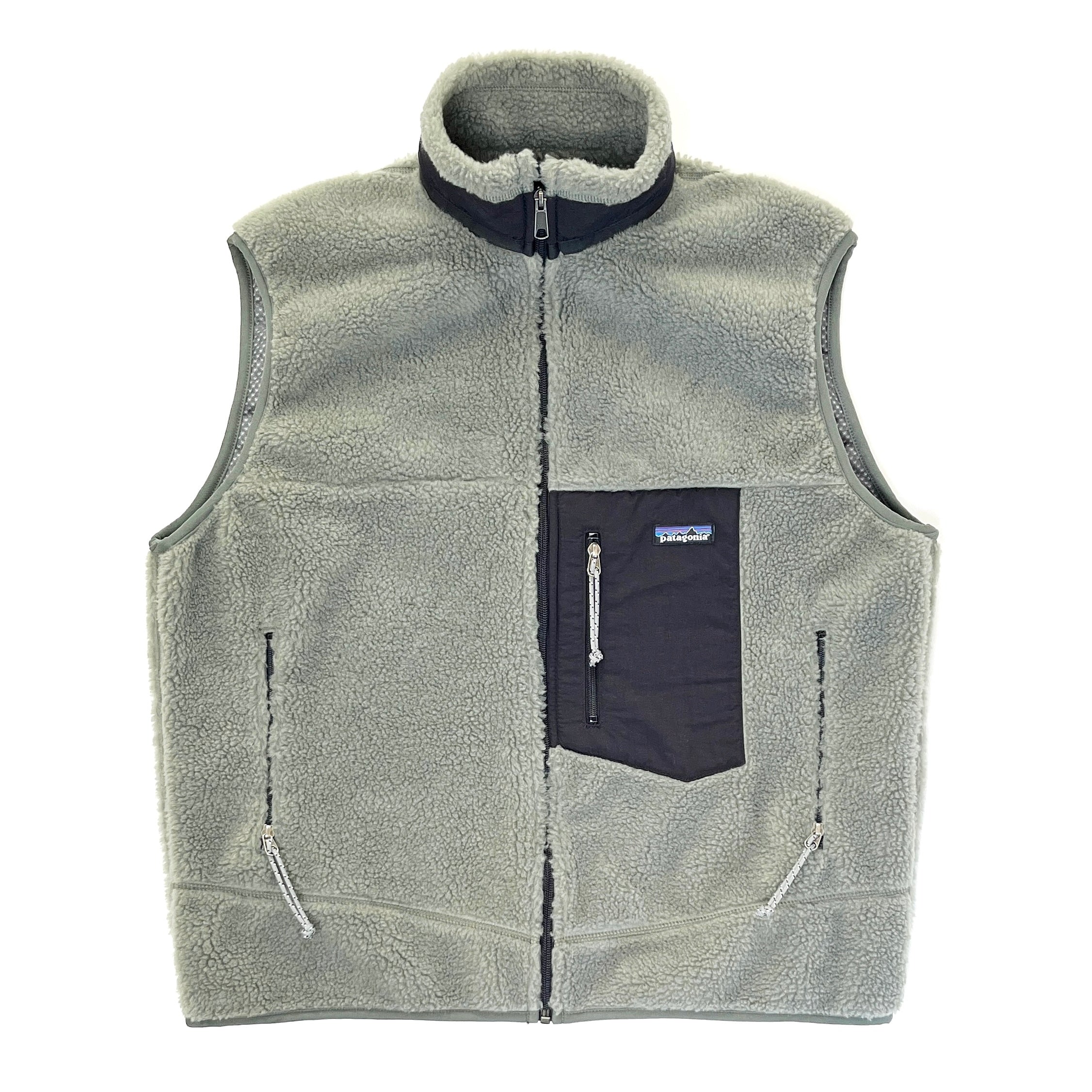 1999 Patagonia Classic Retro-X Fleece Vest, Eucalyptus & Black (XL