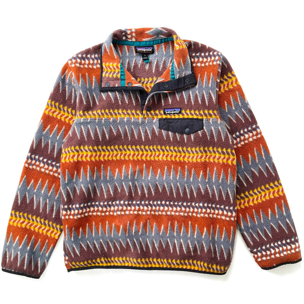 2017 Patagonia Printed Womens Synchilla Snap-T, Laughing Waters (S)