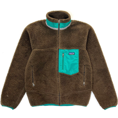 2012 Patagonia Classic Retro-X Fleece Jacket, Dark Walnut / Teal (S)