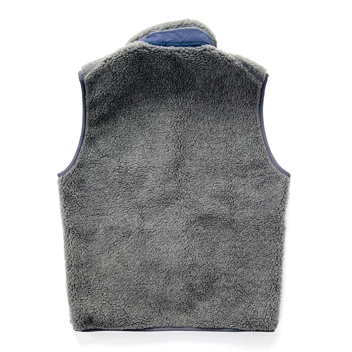2002 Patagonia Made In Canada Classic Retro-X Fleece Vest, Charcoal / Navy (S)