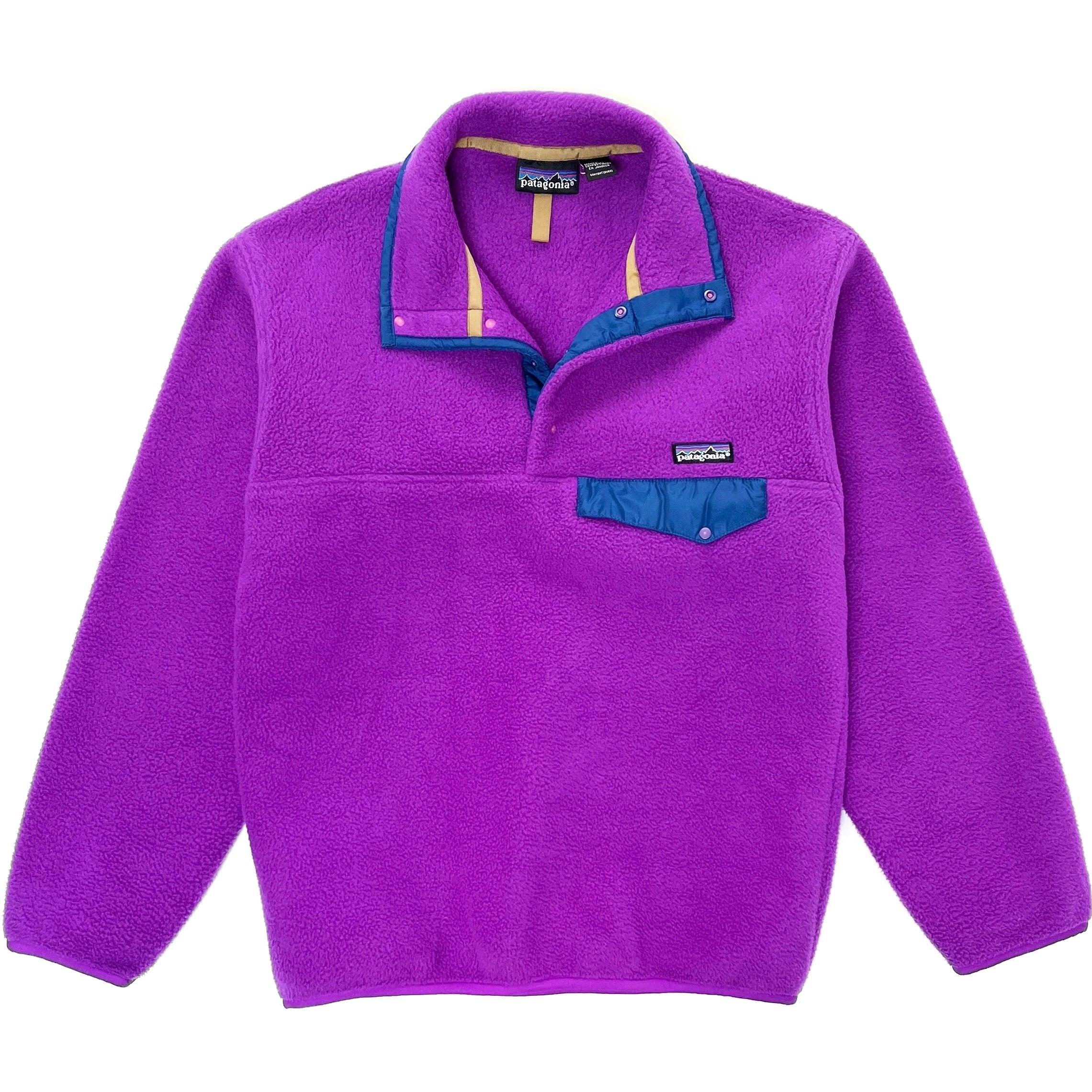 1992 Patagonia Synchilla Snap-T Fleece Pullover, Bright Purple