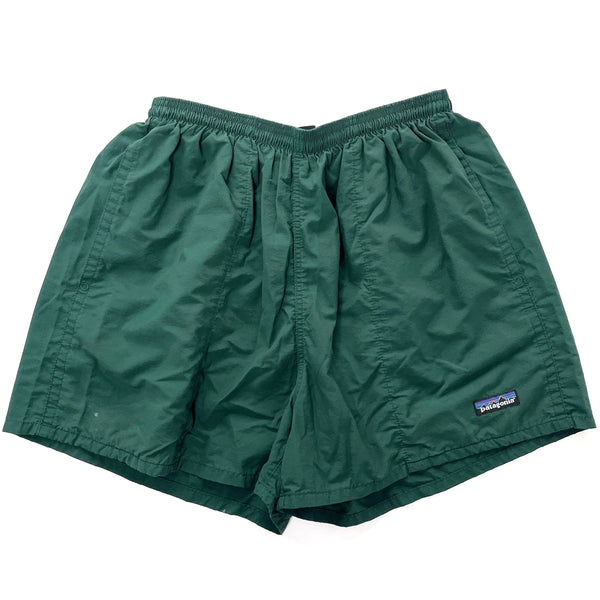 Patagonia (Vintage) — 1998 Patagonia Made In The U.S.A. 3.5” Nylon Baggies Shorts, Hunter (L)