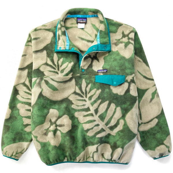 2015 Patagonia Printed Synchilla Snap-T, Spice Garden: Green (L)
