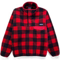 2014 Patagonia Printed Synchilla Snap-T, Fuzzy Plaid: Wax Red (S)