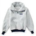 1982 Patagonia Bunting Half-Zip Fleece Sweater, Grey & Navy (XS)