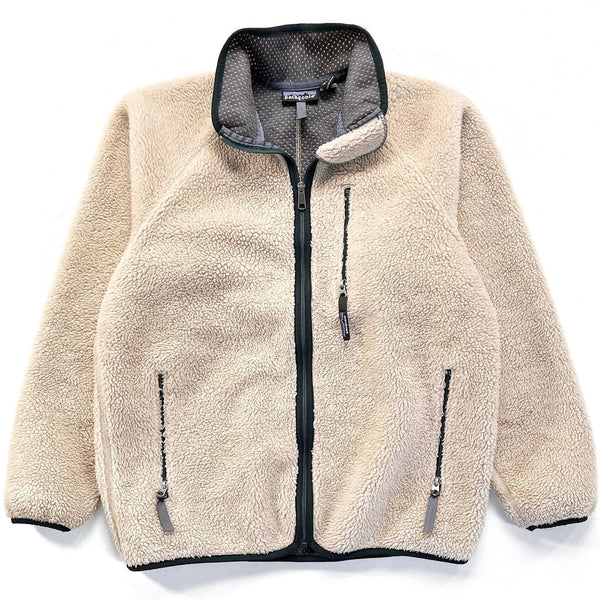 1997 Patagonia Made In The U.S.A. Retro Pile Cardigan, Natural (L)