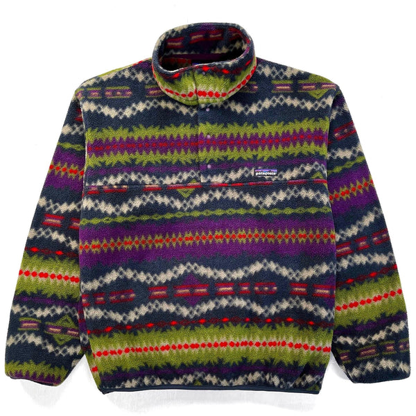 1994 Patagonia Printed Synchilla Snap-T, Sacajawea: Carbon (S)