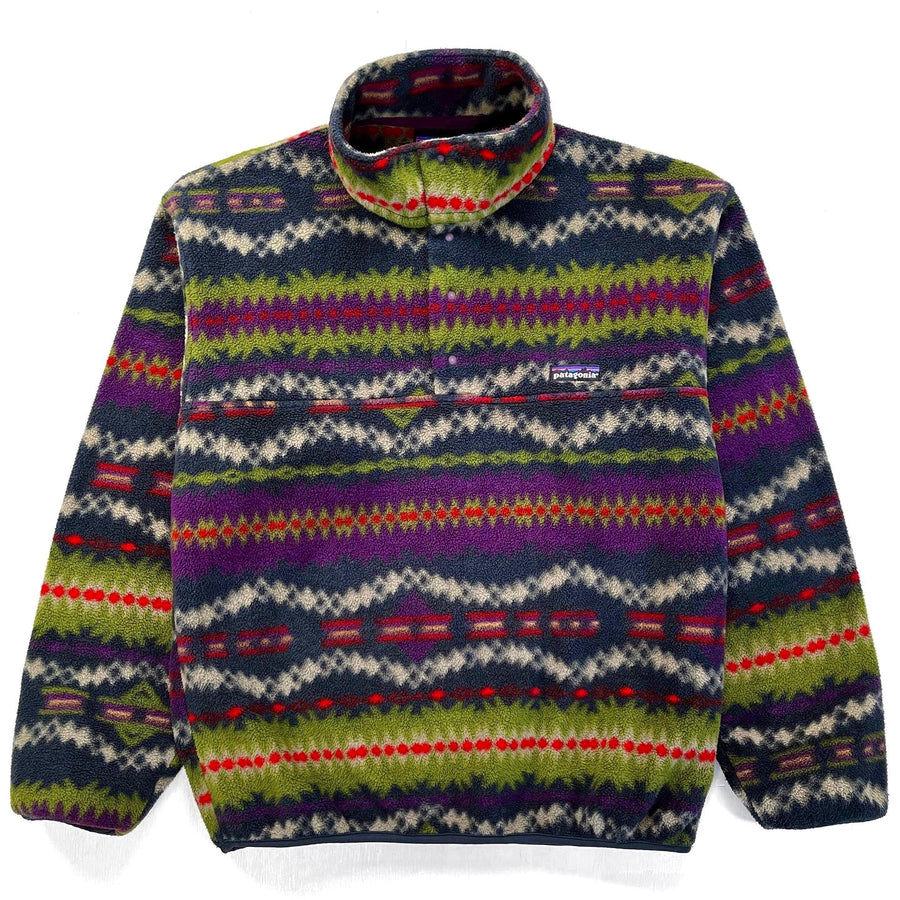 1994 Patagonia Printed Synchilla Snap-T, Sacajawea: Carbon (S)