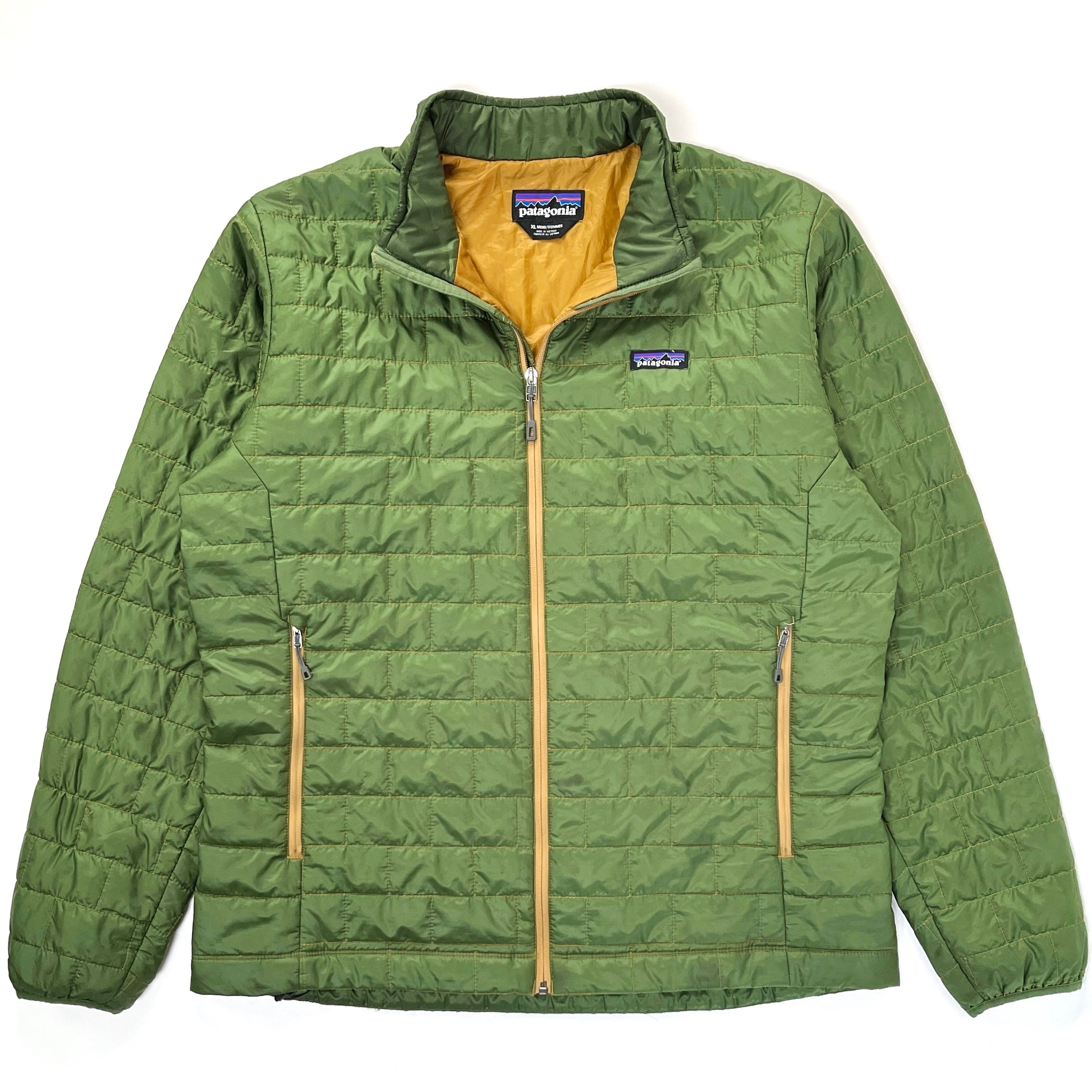 2017 Patagonia Nano Puff Full-Zip Insulated Jacket, Green / Gold