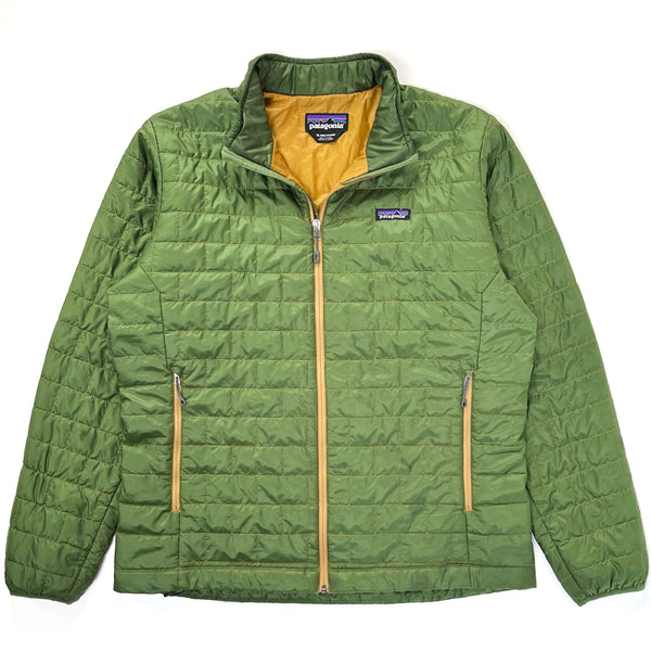 2017 Patagonia Nano Puff Full-Zip Insulated Jacket, Green / Gold (XL)