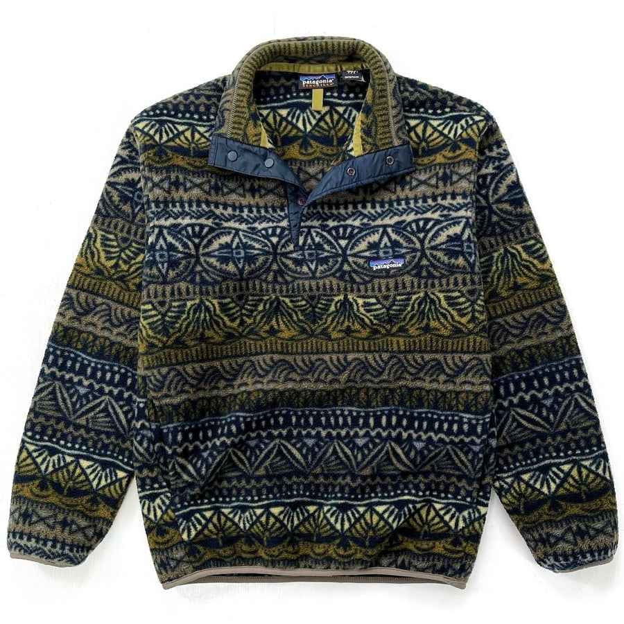 1998 Patagonia Printed Synchilla Snap-T, Tradewinds: Eucalyptus (S)