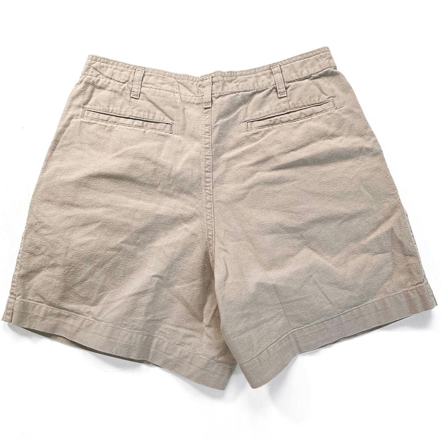 1991 Patagonia Mens 7” Pleated Cotton Field Shorts, Khaki (32/33)