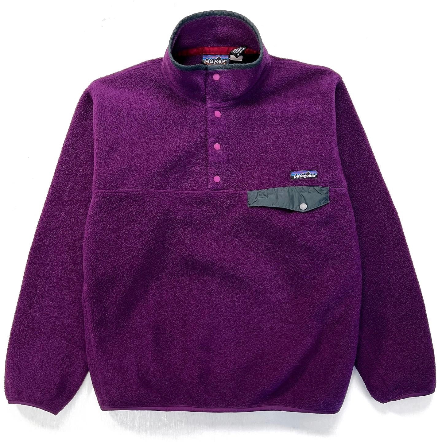 1998 Patagonia Synchilla Snap-T Pullover, Boysenberry & Carbon (S)
